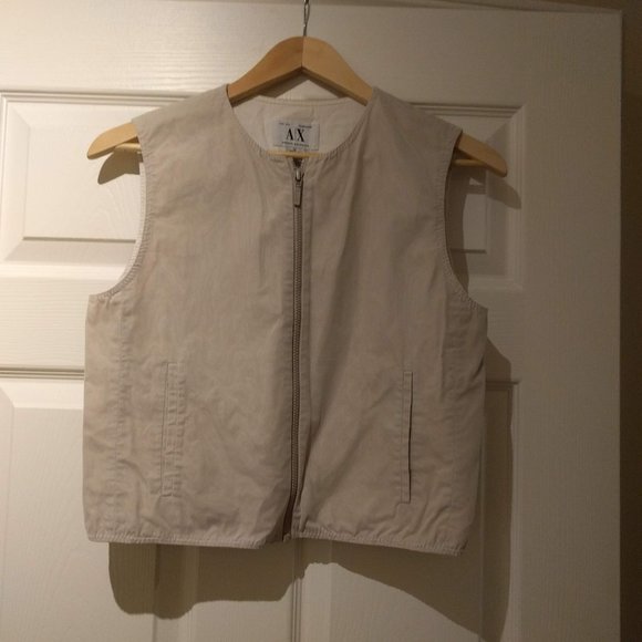 Armani Exchange Zipper Front Lined Vest - Picture 1 of 2